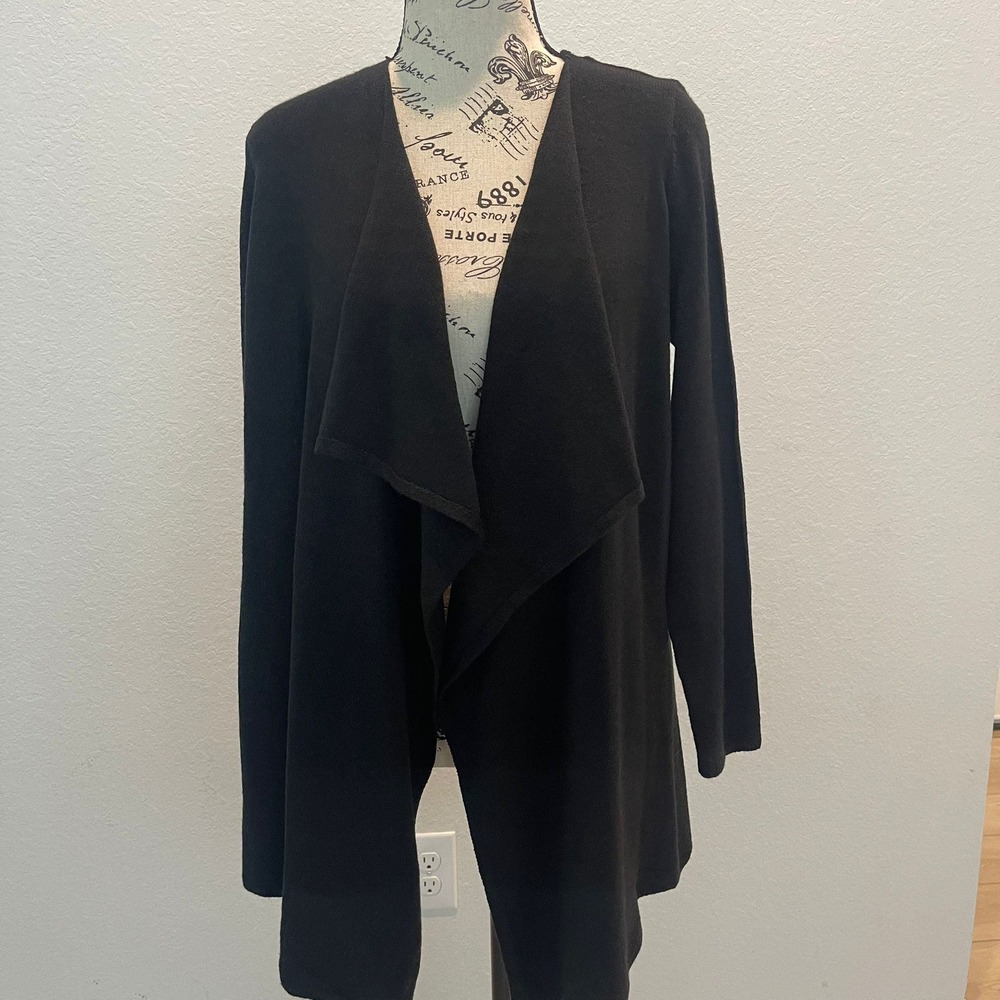 STOOSH Cozy Collection‎ Womens XL Black Long Sleeve Open Front Cardigan